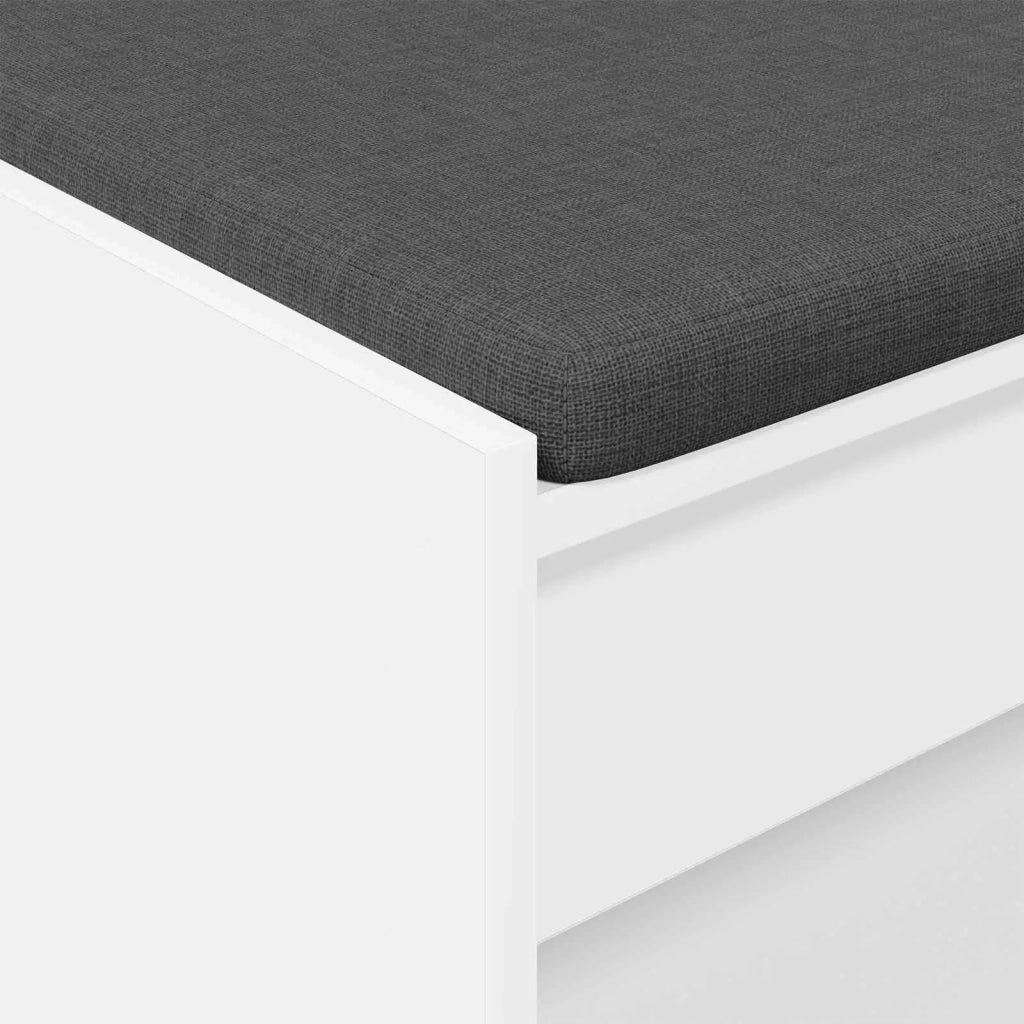 Panca per ingresso con cuscino Bianco 83 x 38 x 45 cm 891576