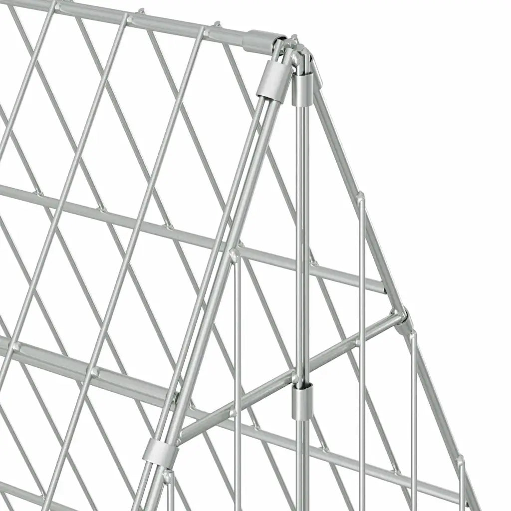 Gabbia per polli Argento 215 x 100 x 85 cm Acciaio zincato CFW8020056