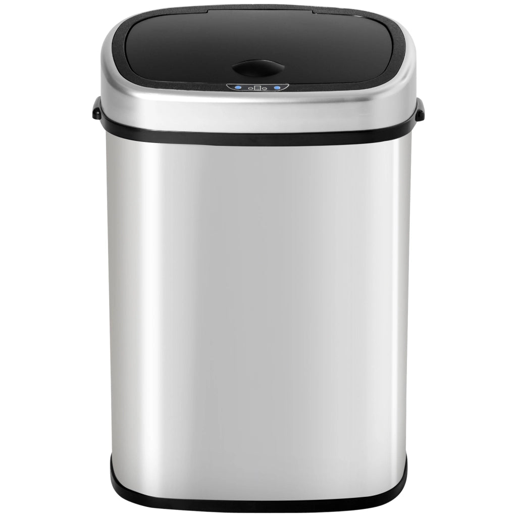 Bidone con sensore 48L ¨C zephmum ¨C acciaio inox argento