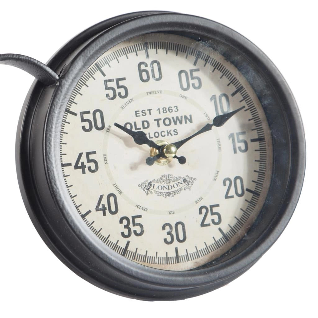 Orologio da tavolo doppio nero 34x21x15