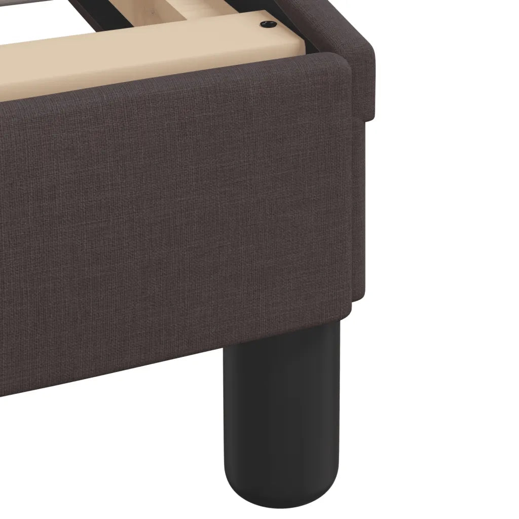 Letto con Materasso Hvar Marrone Scuro 120x200cm Tessuto