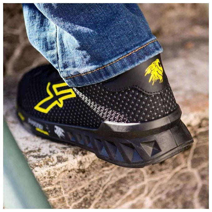 U-Power RV20014 Matt Scarpe Antinfortunistiche S3 SRC CI ESD Puntale Airtoe Aluminium Taglia 39 colore Nero Giallo