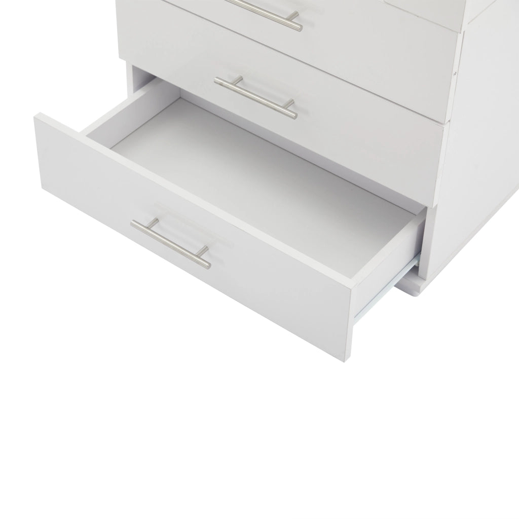VETRINA Verticale 60x35x180 cm Bianca in MDF con LED