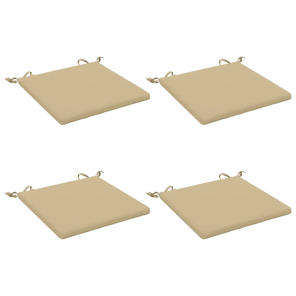 Cuscini per Sedia in 4 Pezzi SOEST 4 pz 100% Poliestere Beige 944511