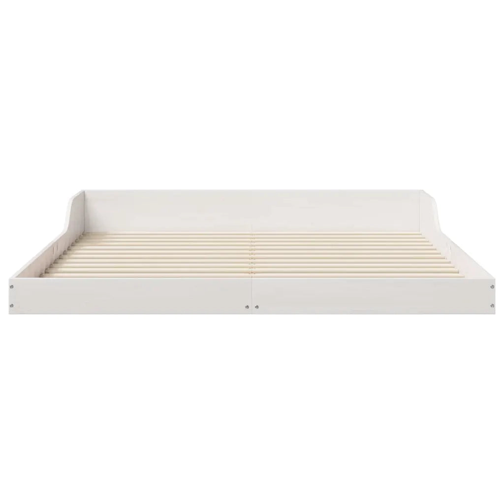 Struttura del letto-Giroletto-Rete del Letto Bianco 160 x 210 cm Pino massello 741006
