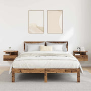 Comodino a Muro 2 pz-Set di 2 Tavolino da notte sospeso Legno vecchio 40 x 31 x 27 cm