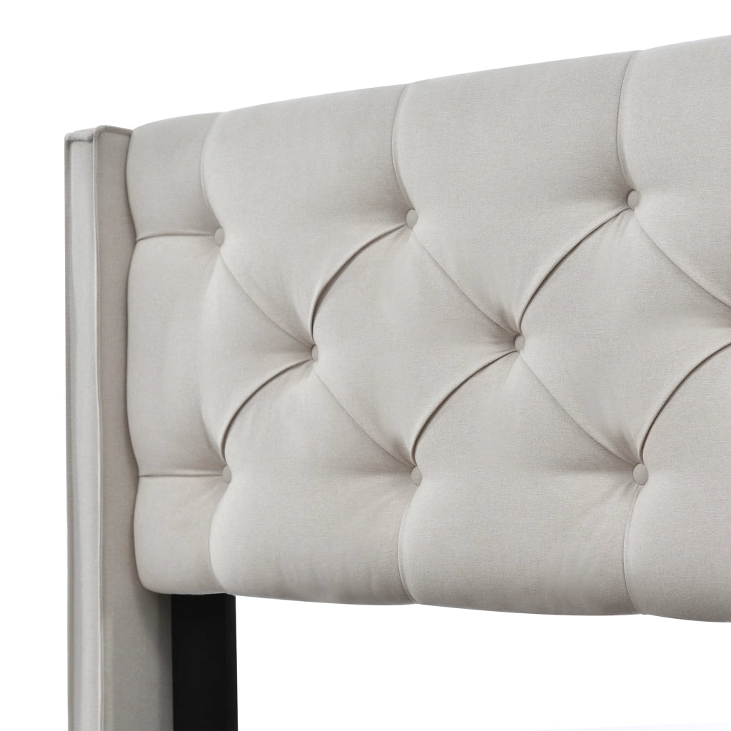 letto imbottito cotone grigio chiaro 90 x 200 cm