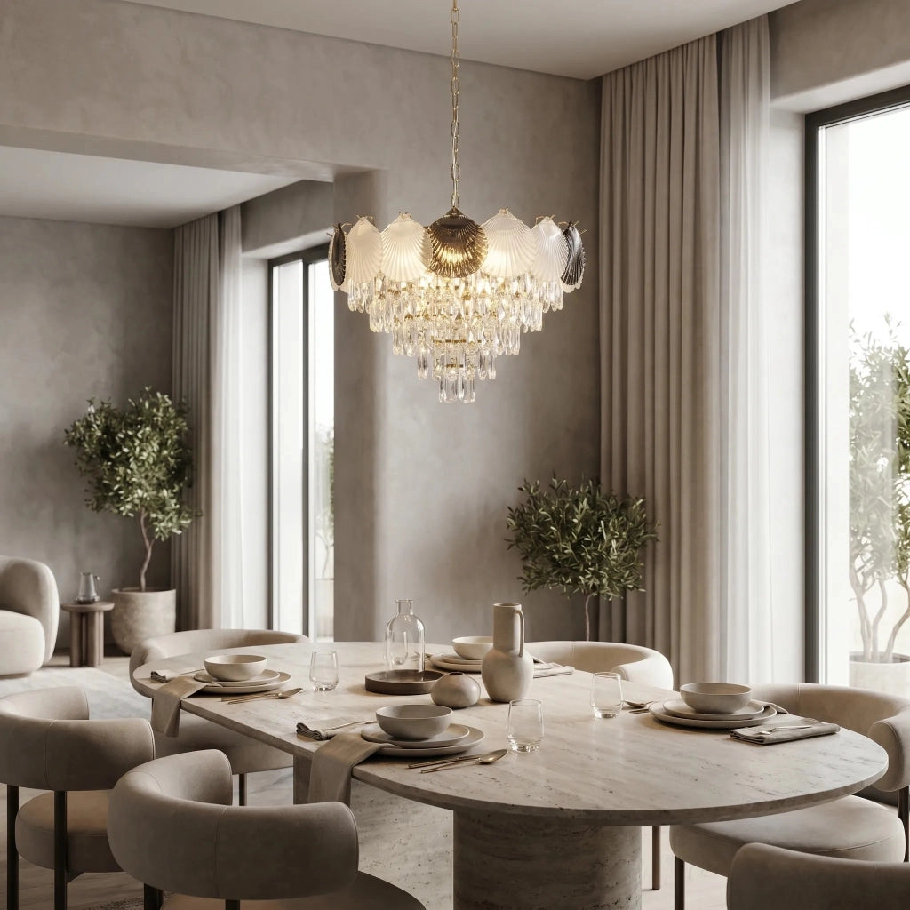 Lampada A Sospensione In Cristallo Swe084-cp 60cm Gold