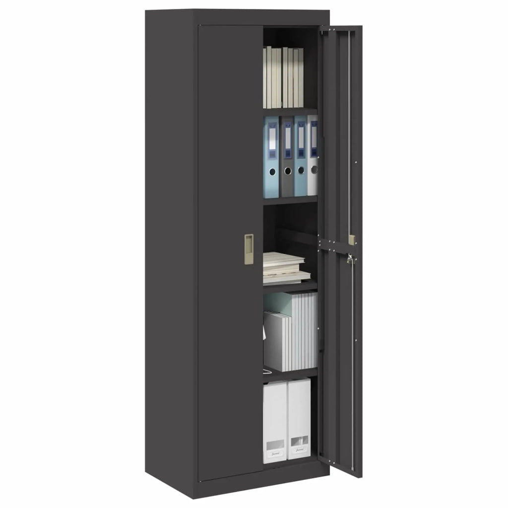 Armadio Nero 60 x 40 x 180 cm Acciaio