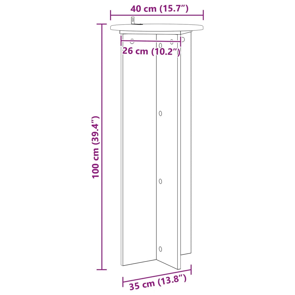 Supporto per piante 2 pcs Bianco Ø40 x 100 cm 899690