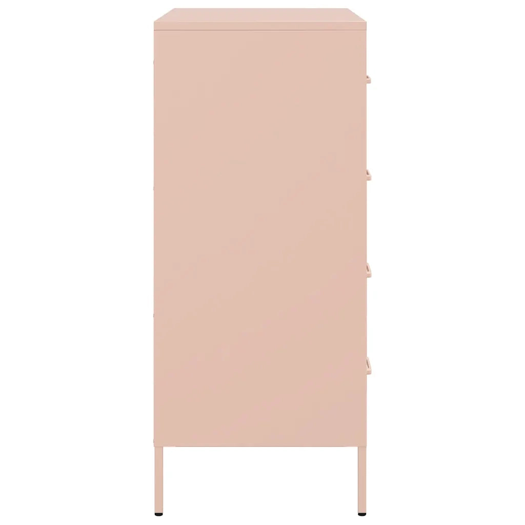 Credenza | Madia | Buffet da pranzo | Armadio da pranzo Rosa 68x39x89 cm in Acciaio