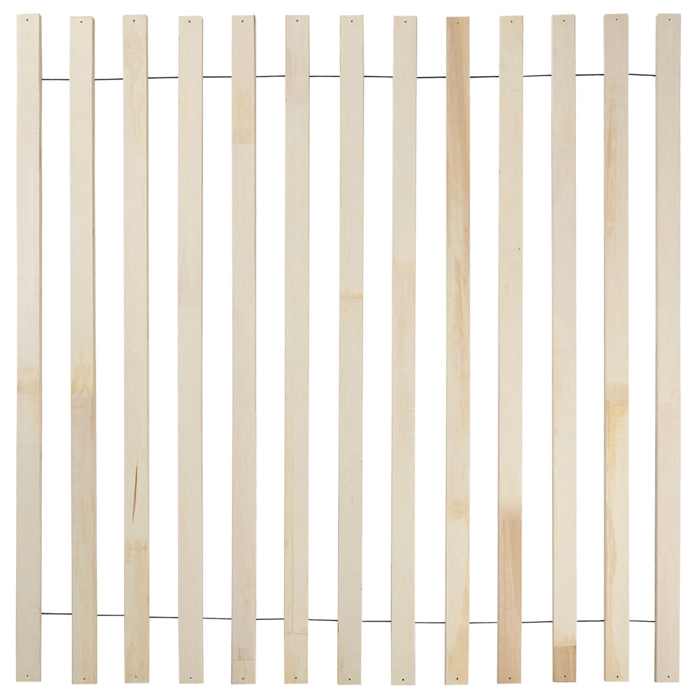 Letto in frassino marrone 180 x 200 cm con rete a doghe senza testata stile rustico minimalista