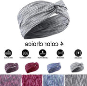 Antislip elastica per capelli da donna - 4 pezzi - sport - assorbente - yoga - pilates - danza - corsa - bicicletta - fitness - esercizi - stile 1
