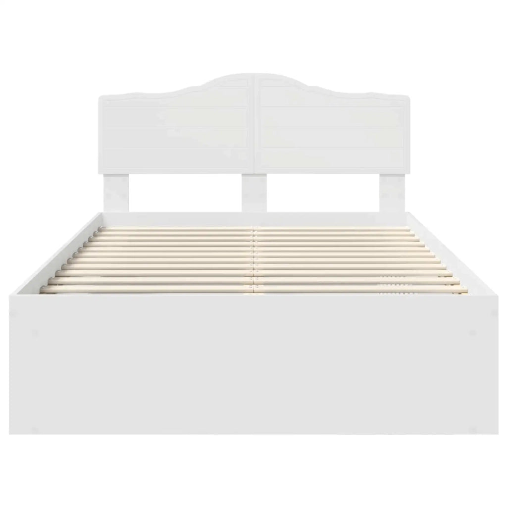 Letto matrimoniale | Letto per adulti | Struttura del letto Bianco 120 x 200 cm Pino massello