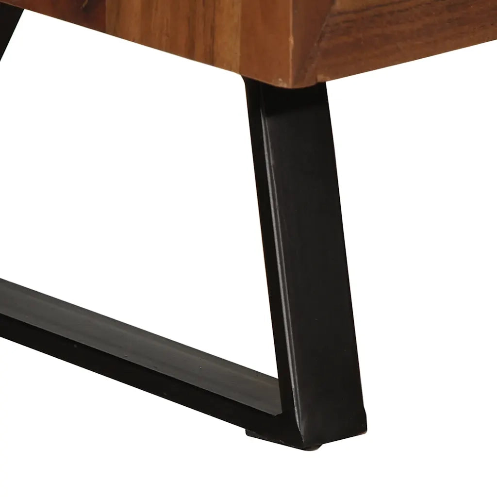 Cassettiera Marrone ambra 70x35x70 cm in Legno Massello Acacia CFW9816664