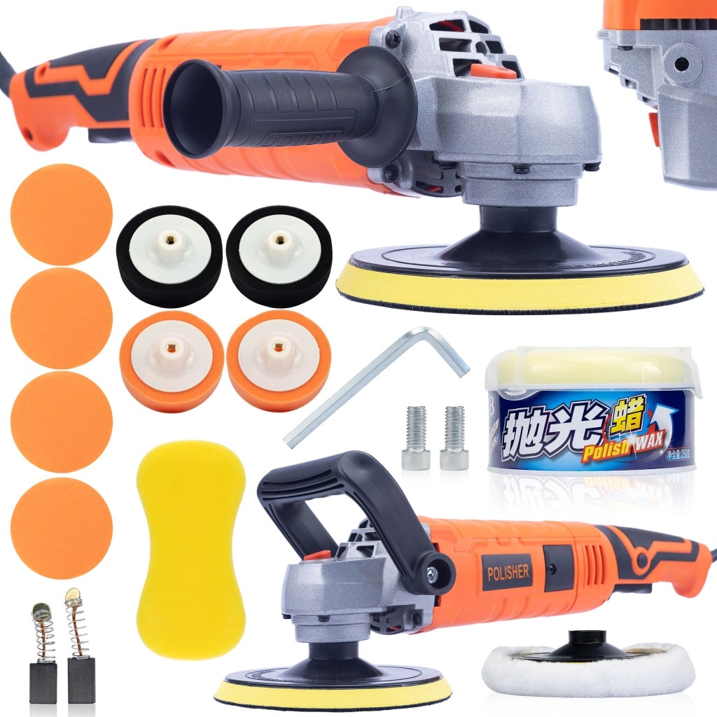 Lucidatrice Auto Orange Butterfly – Potente 2500W, 7 Velocità, 180mm | Certificazione CE, Leggera 2,9kg