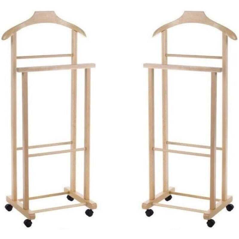 SET 2 MAURY'S DOPPIO INDOSSATORE DA CAMERA LEGNO DI FAGGIO 43 X 33 X 105 H