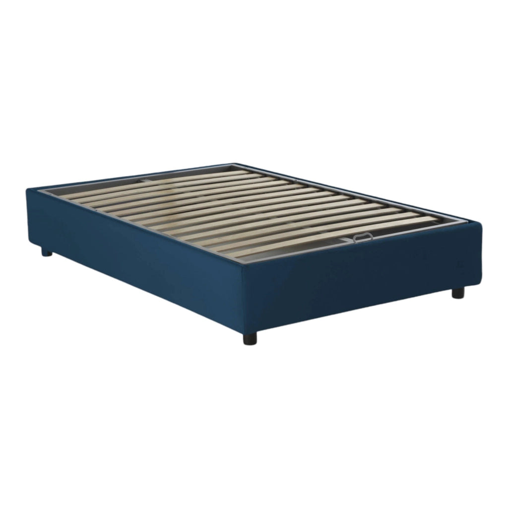 Aftis, Letto Piazza e Mezza Materasso Incluso Made in Italy, blu