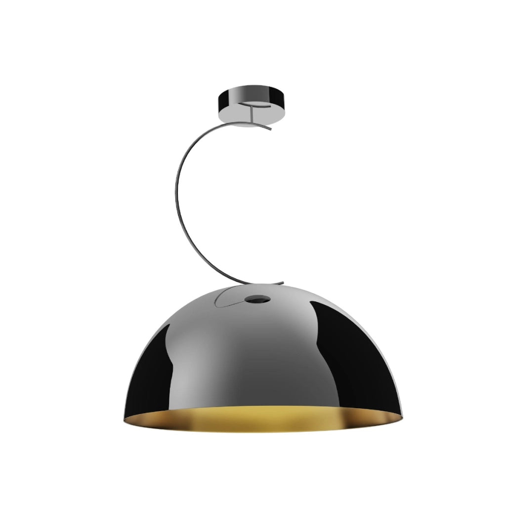 Plafoniera vintage TWENTY cupola nero/oro E27 Maxlight