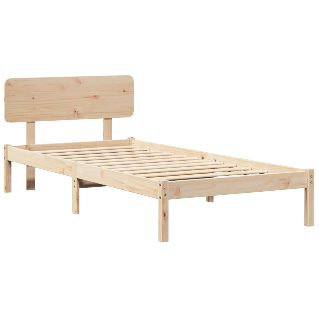 Struttura del letto Naturale 75 x 190 cm Pino massello 872131