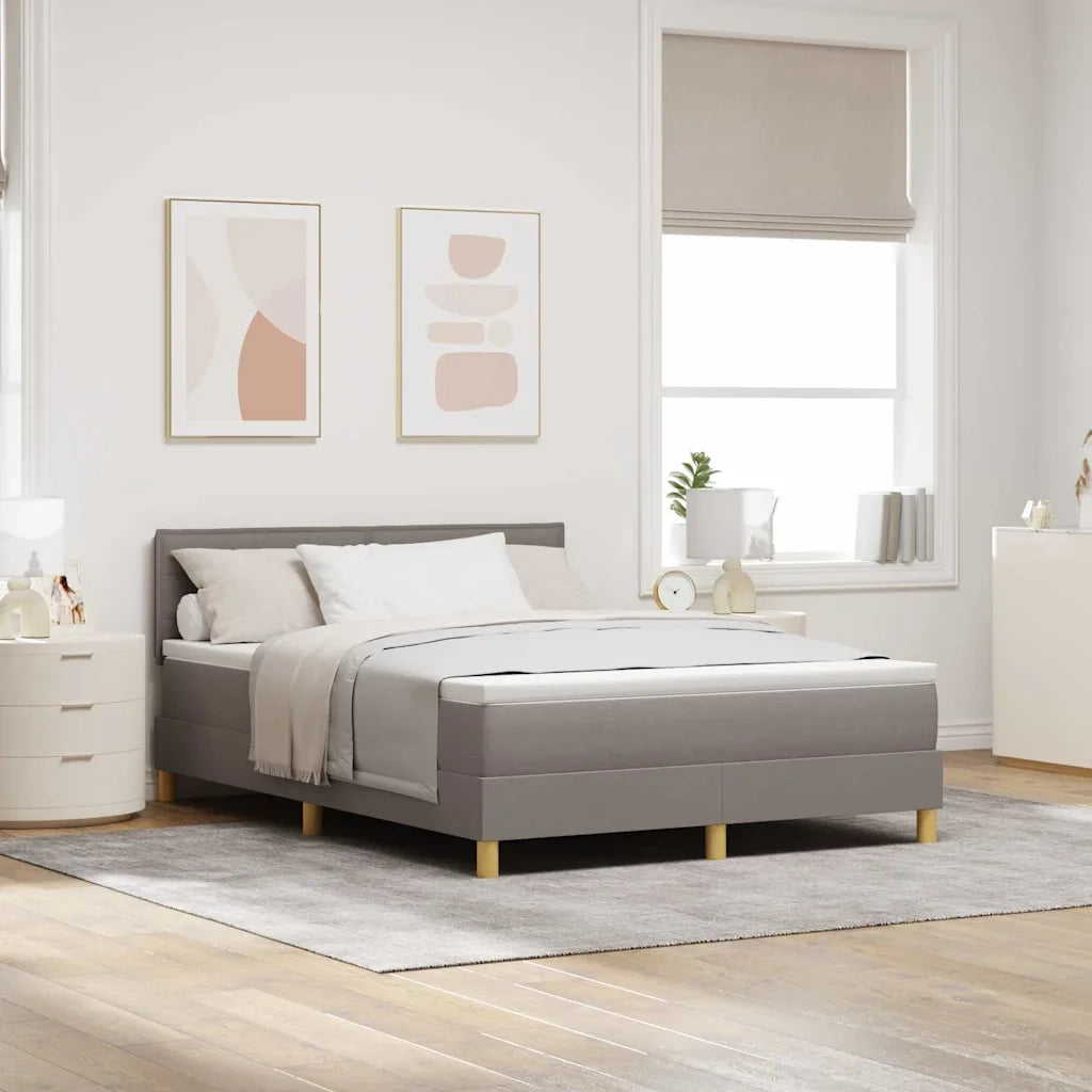 Letto a Sorgente LED con strisce LED Talpa 140 x 190 cm Tessuto 3342363