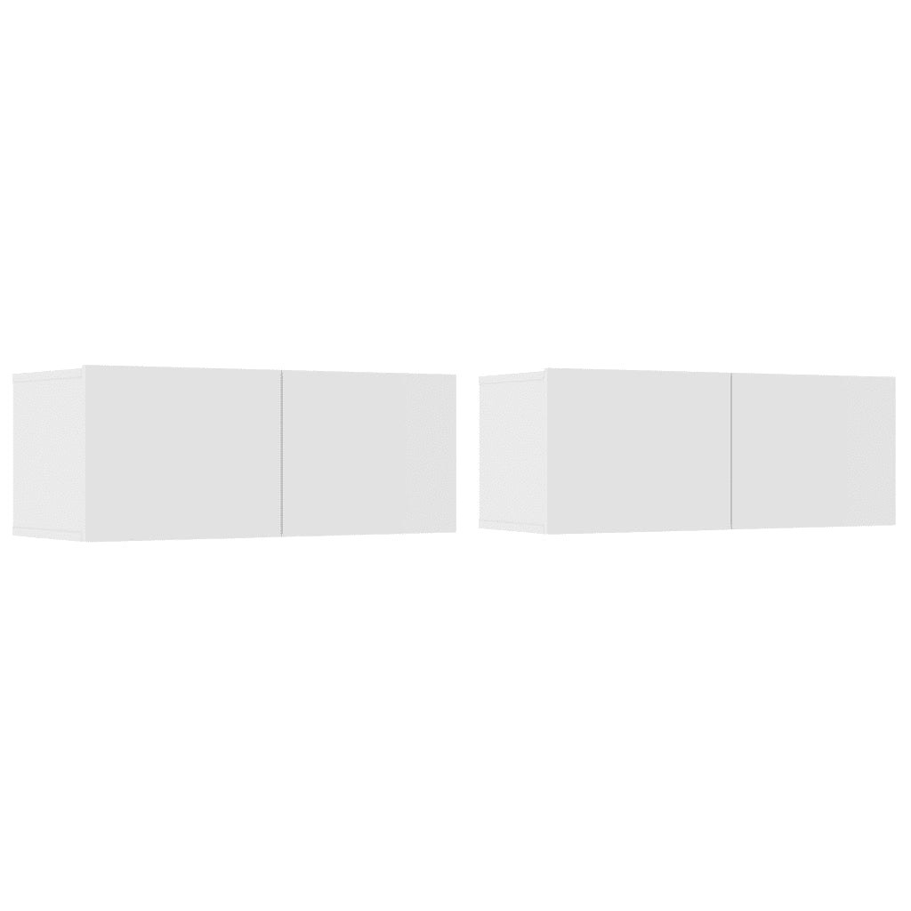 Set di Mobili Porta TV 4 pz Bianco in Legno Multistrato 3114526