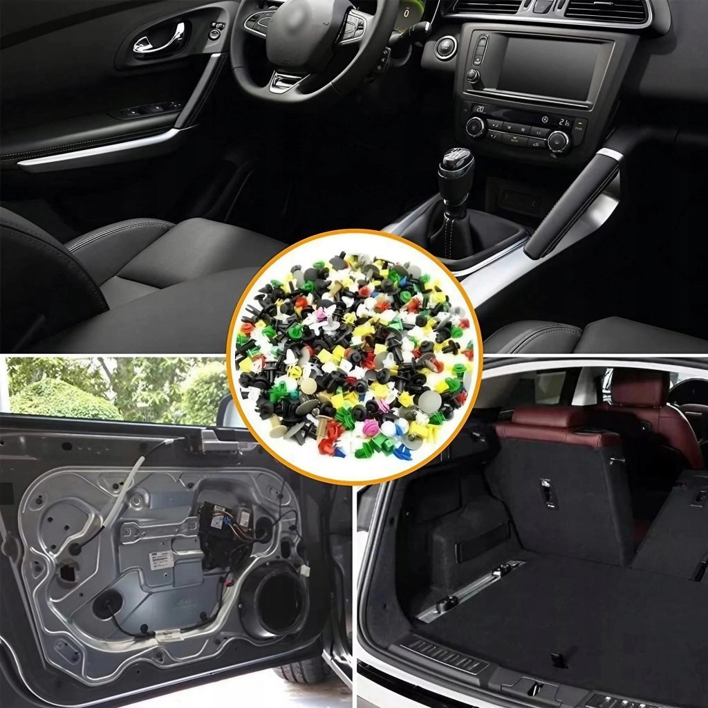 Set di Rivetti Universali per Auto Rosfix – 600 Pezzi | Materiale Plastico, Multicolore, Lunghezza 1-4 cm