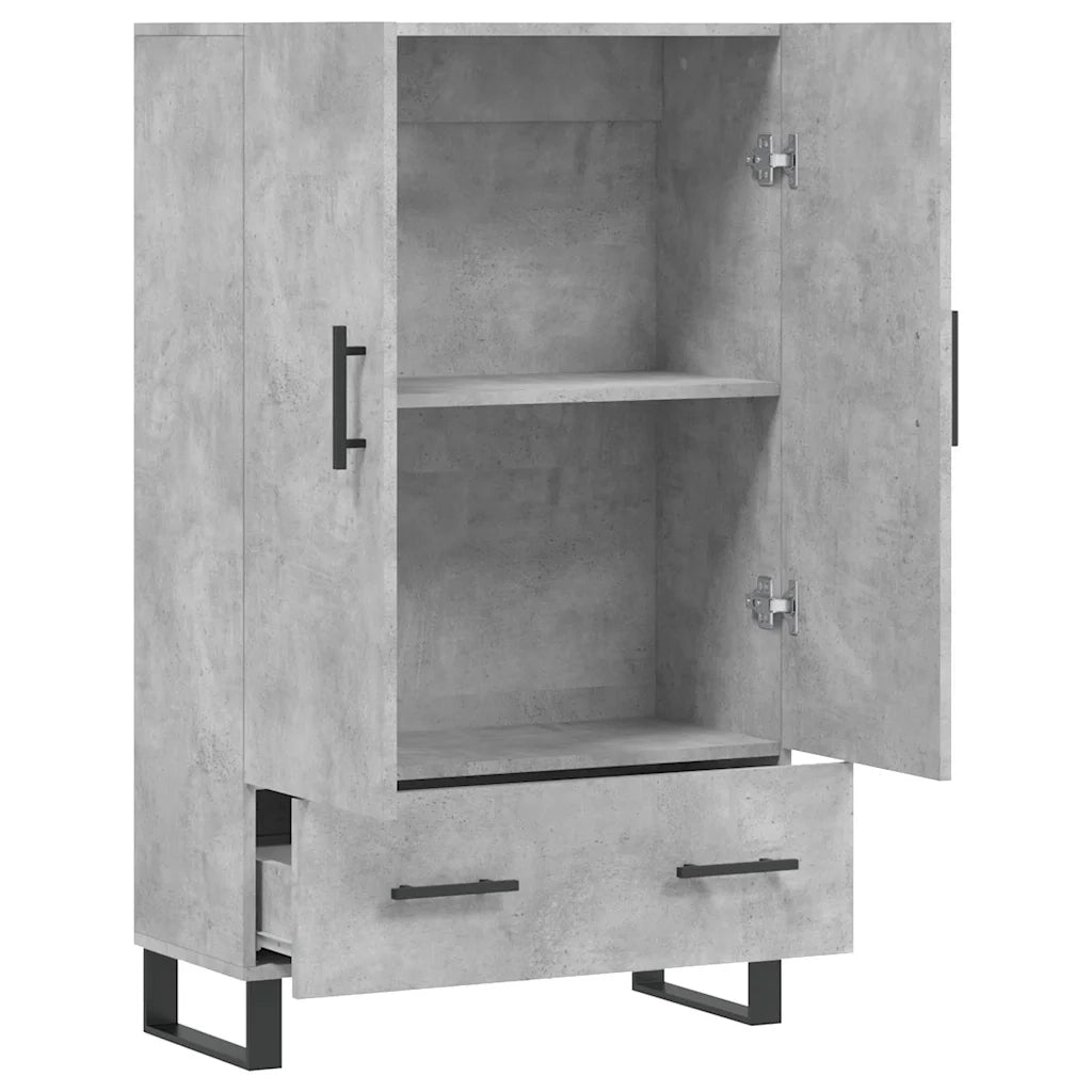 Credenza Grigio Cemento 69,5x31x115 cm in Legno Multistrato 828264