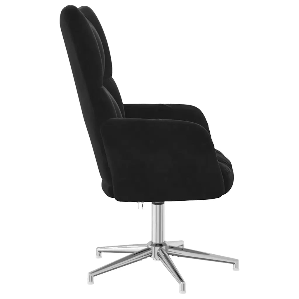 Sedia Relax Nera in Velluto 328123