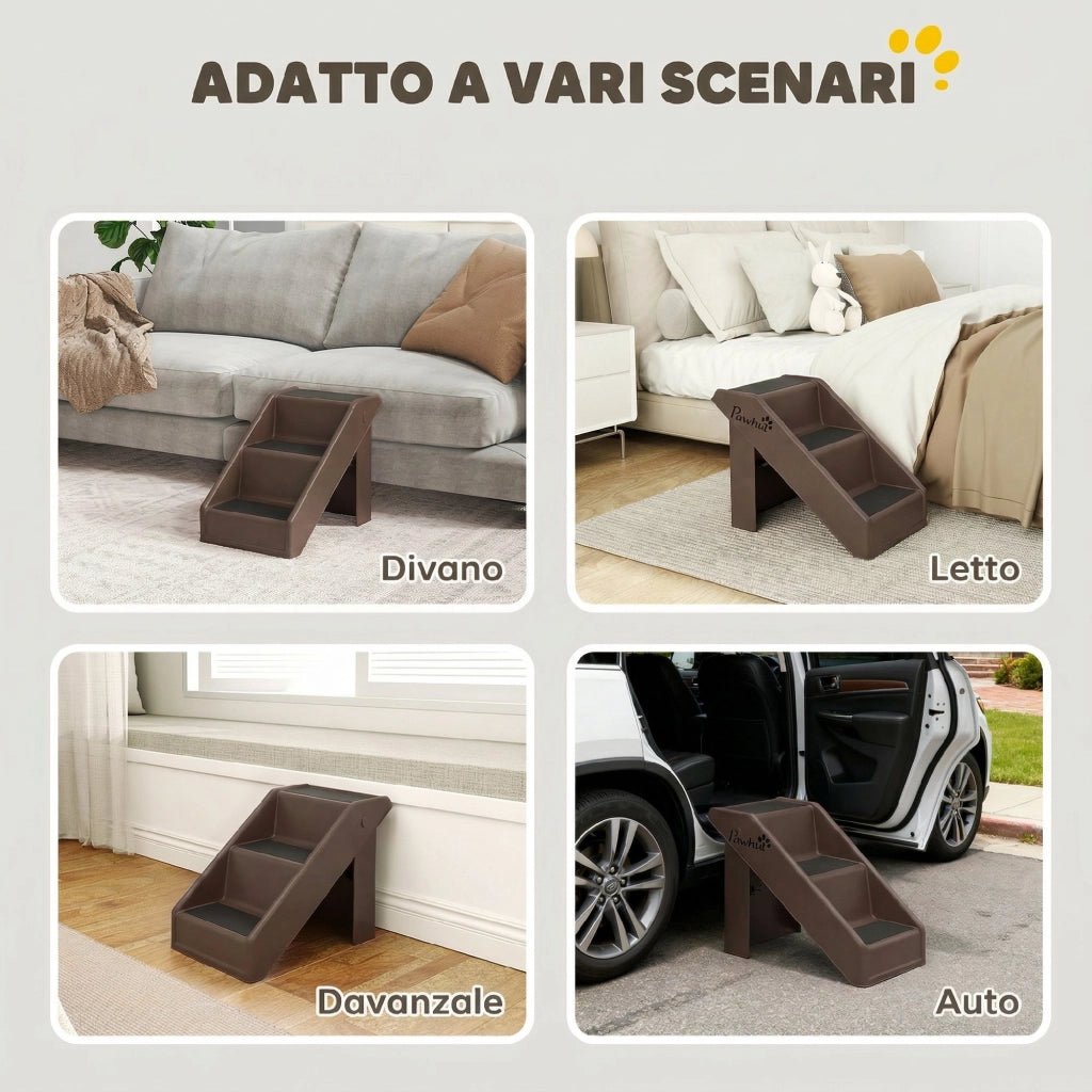 Scaletta per Letti Alti ¨C Minimal ¨C 53x30.5x36.5 cm Marrone