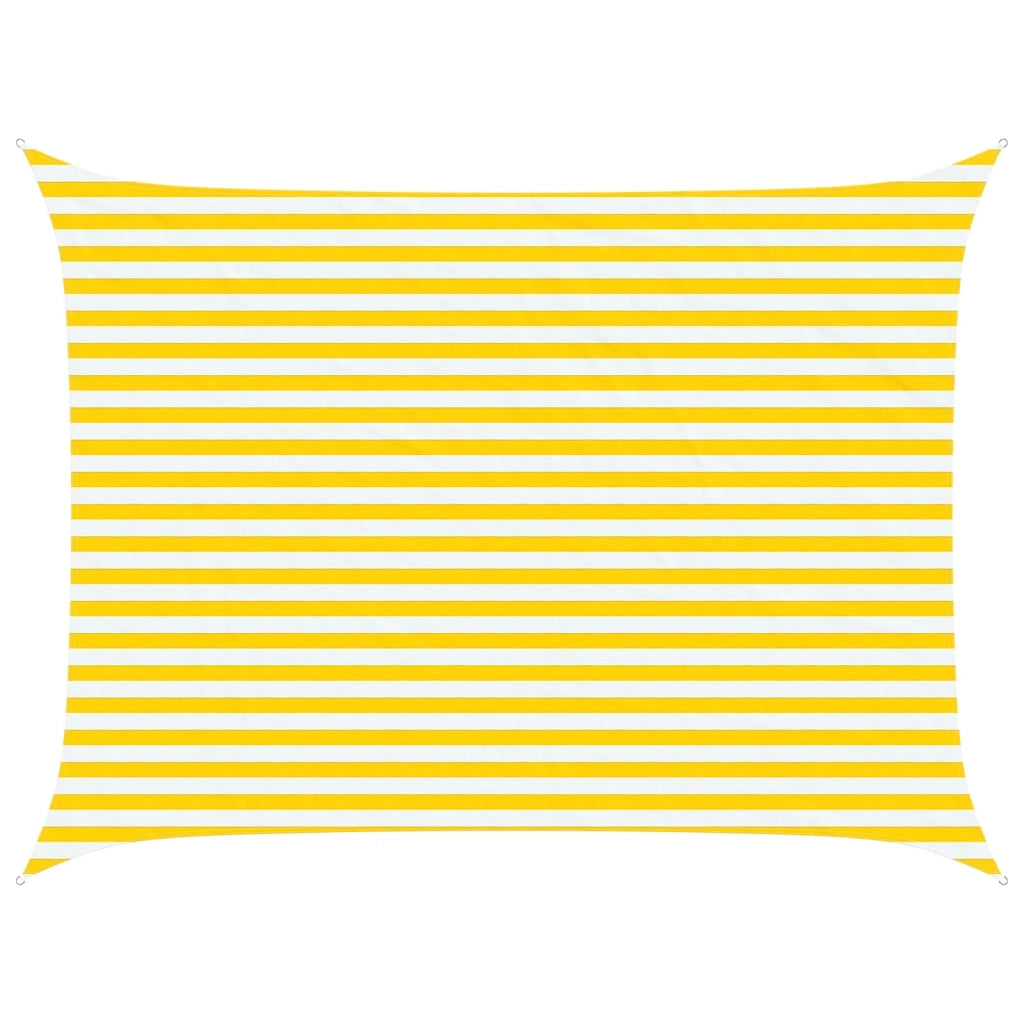 Vela da ombra solare-Telo Ombra-Vela Ombreggiante-Parasole a Vela Giallo e Bianco 4 ¡Á 3 m