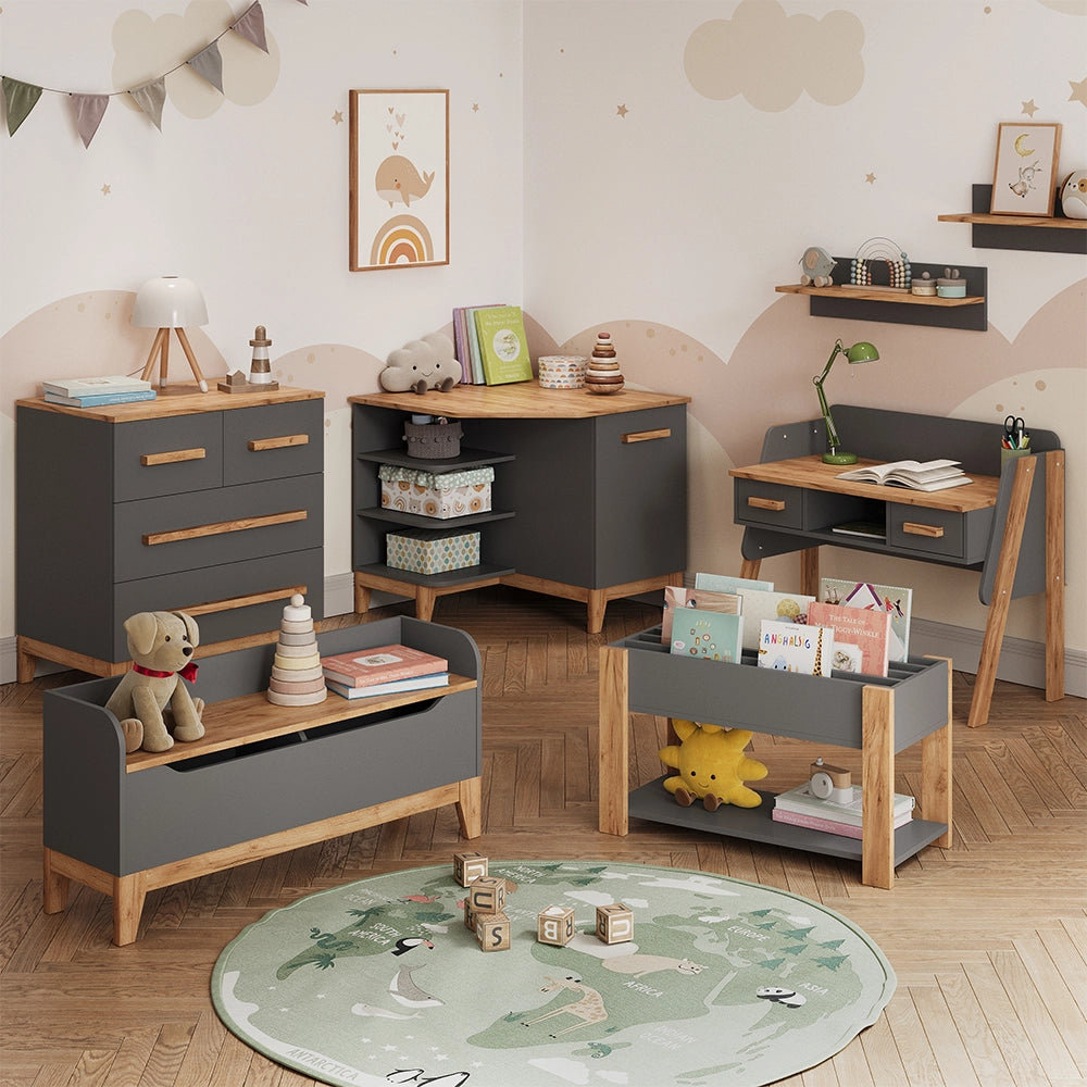 Vitalispa Set per cameretta Grigio/quercia Set di 4