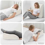 Cuscino per Gambe Bianco 68 x 40 x 21,5 cm Schiuma PU 42020186