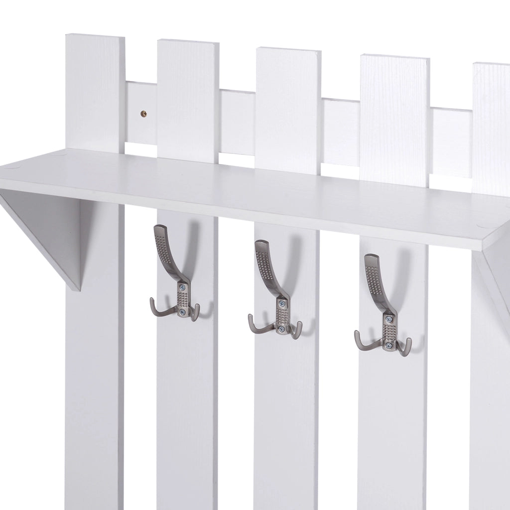 Appendiabiti con Specchio e Scarpiera ¨C Zephmum ¨C Bianco 80x30x180