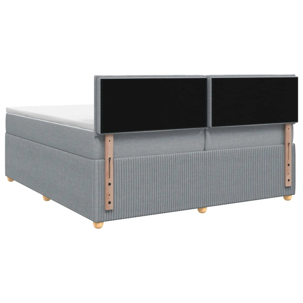 Letto box spring con materasso Grigio Chiaro 200 x 200 cm 3451538