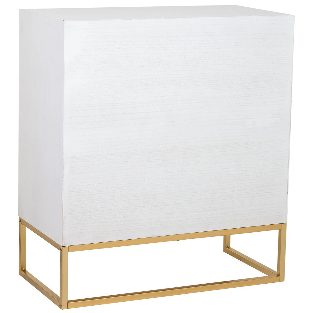 Credenza con 1 cassetto e 2 ante in legno e metallo 80x39,5x89h cm
