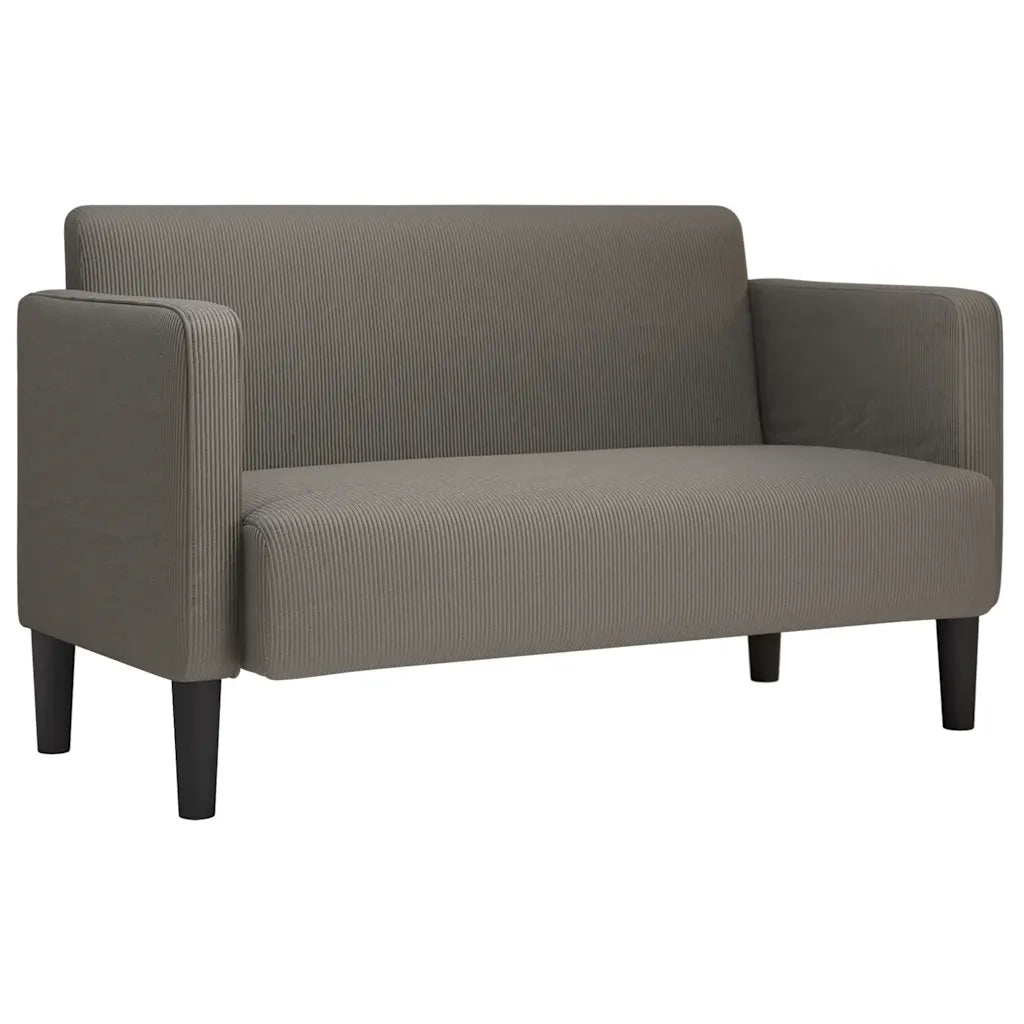 Divano | Divano da soggiorno | Sofa Divanetto Grigio Chiaro 109cm Tessuto di Velluto a Coste