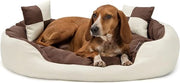 Letto per cani 4-in-1 - Letto per cani - adatto per tutte le dimensioni - 1 pezzo - Marrone/Crema - Oxford - 85x70 cm