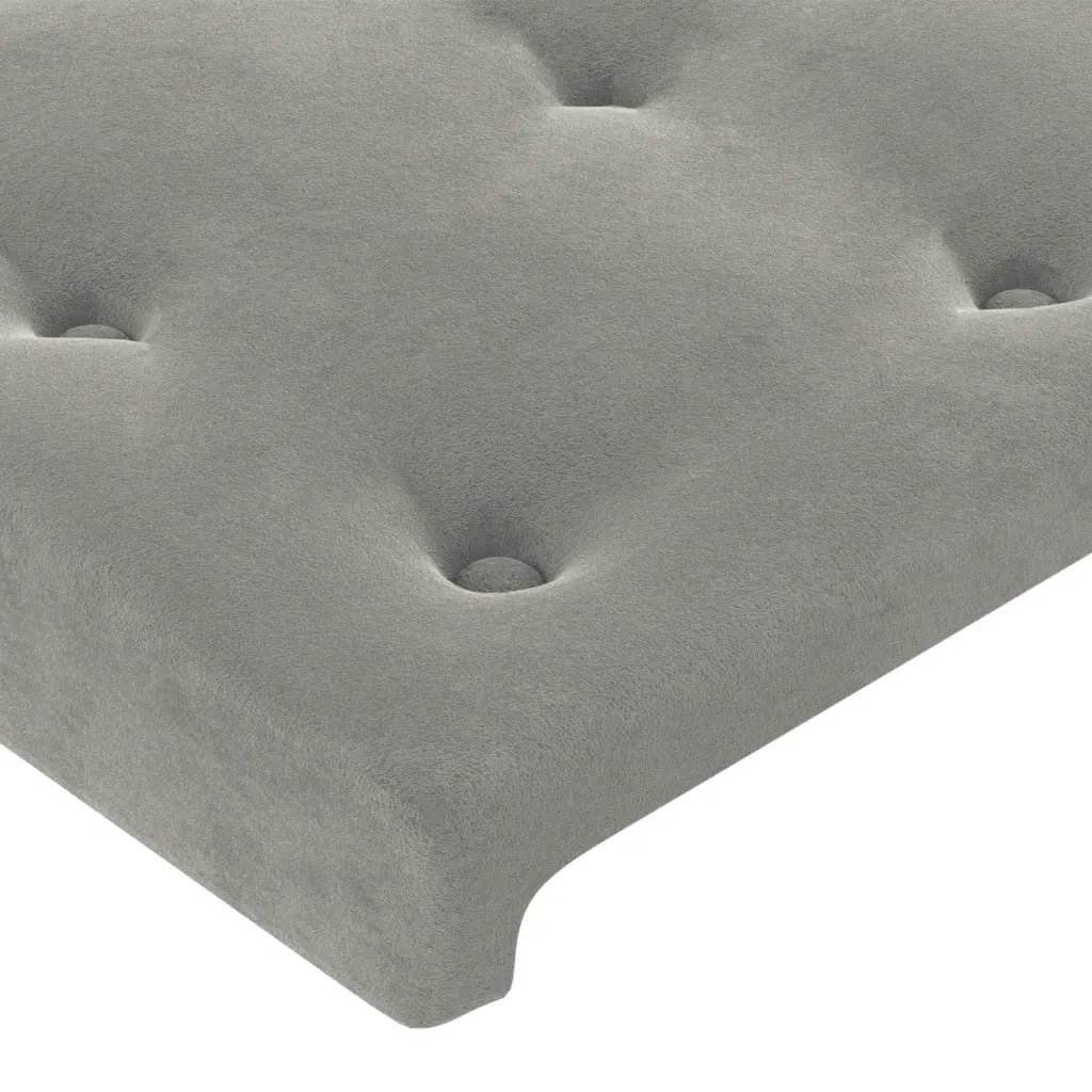 Testiera ad Orecchio Grigio Chiaro 83x23x78/88 cm in Velluto 3117608