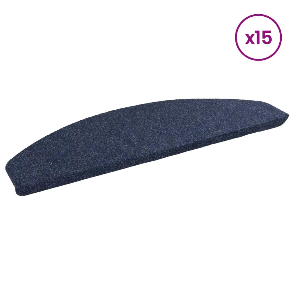 Tappetini per scale autoadesivi 15 pz | Gradini per Scale Blu 80 x 28 x 3,5 cm