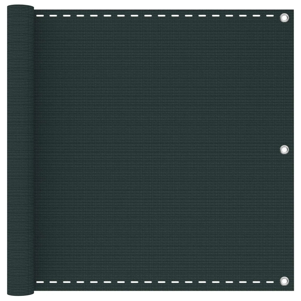 Schermo da balcone Verde Scuro 75 x 1000 cm HDPE e alluminio 4002974