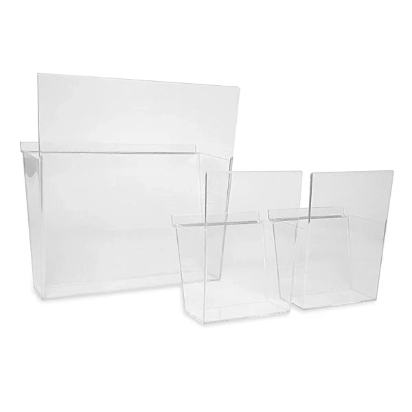Porta brochure A4 in Metallo a Parete - Non personalizzato
