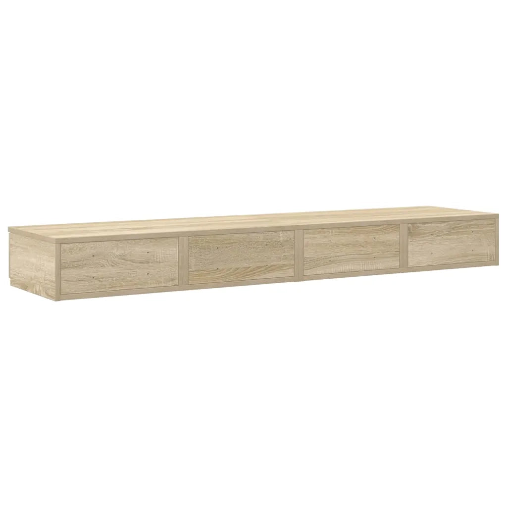 Cassetti per letto | Comodino | Armadio da Notte | Mobiletto da notte Rovere Sonoma 140 x 36,5 x 16,5 cm