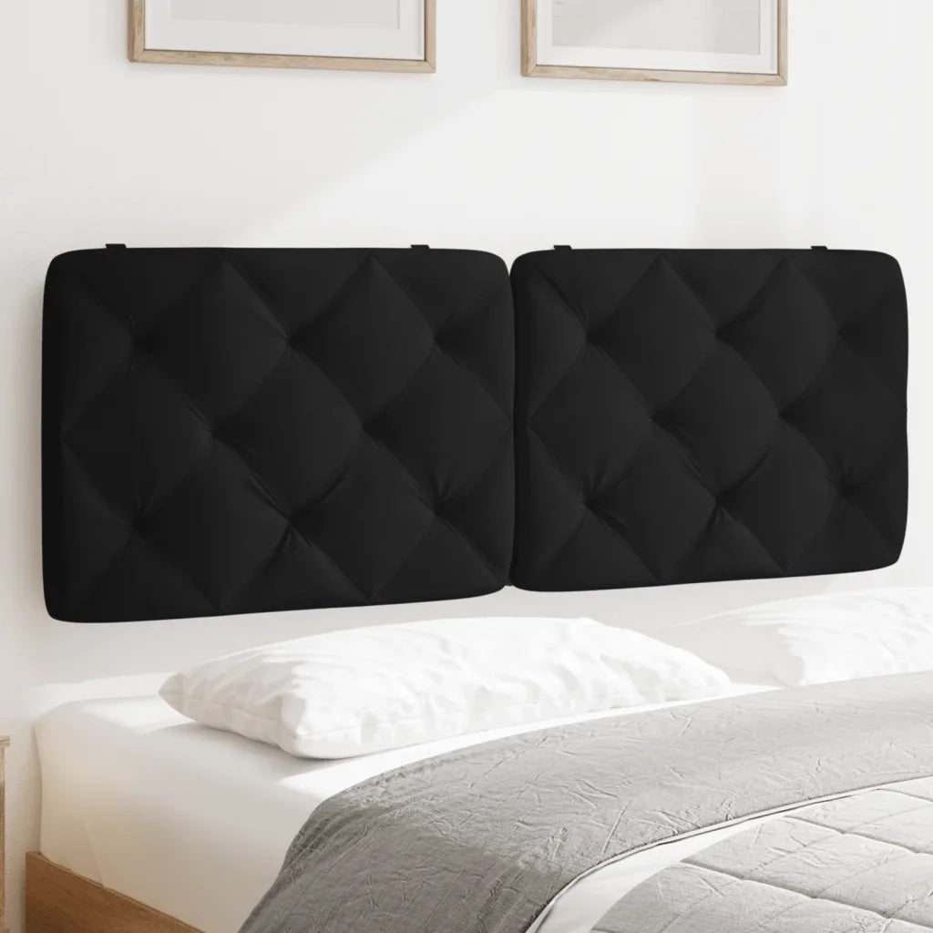 Cuscino Testiera-Cuscino per Testiera Nero 120 cm in Velluto