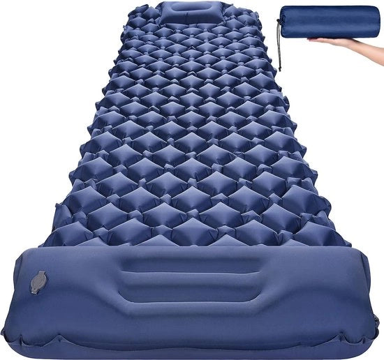 Matrimoniale isolante, autoinflante, espandibile, gonfiabile, airbed con pedale, pompa, ultraleggero, impermeabile, per hikemat, per viaggi, tende, spiaggia, trekking