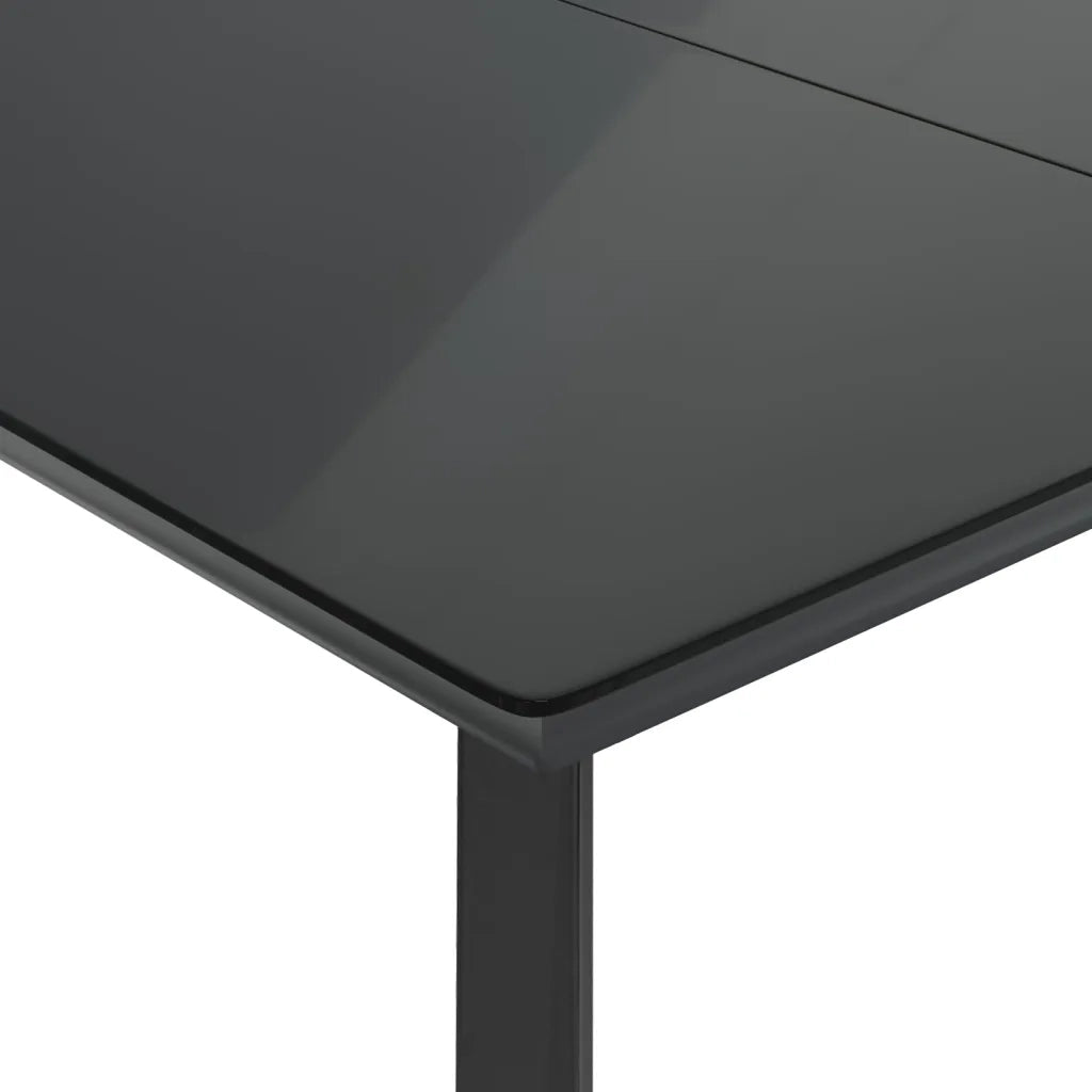 Set da Pranzo da Giardino 5 pz Nero con Cuscini in Polyrattan 3212090