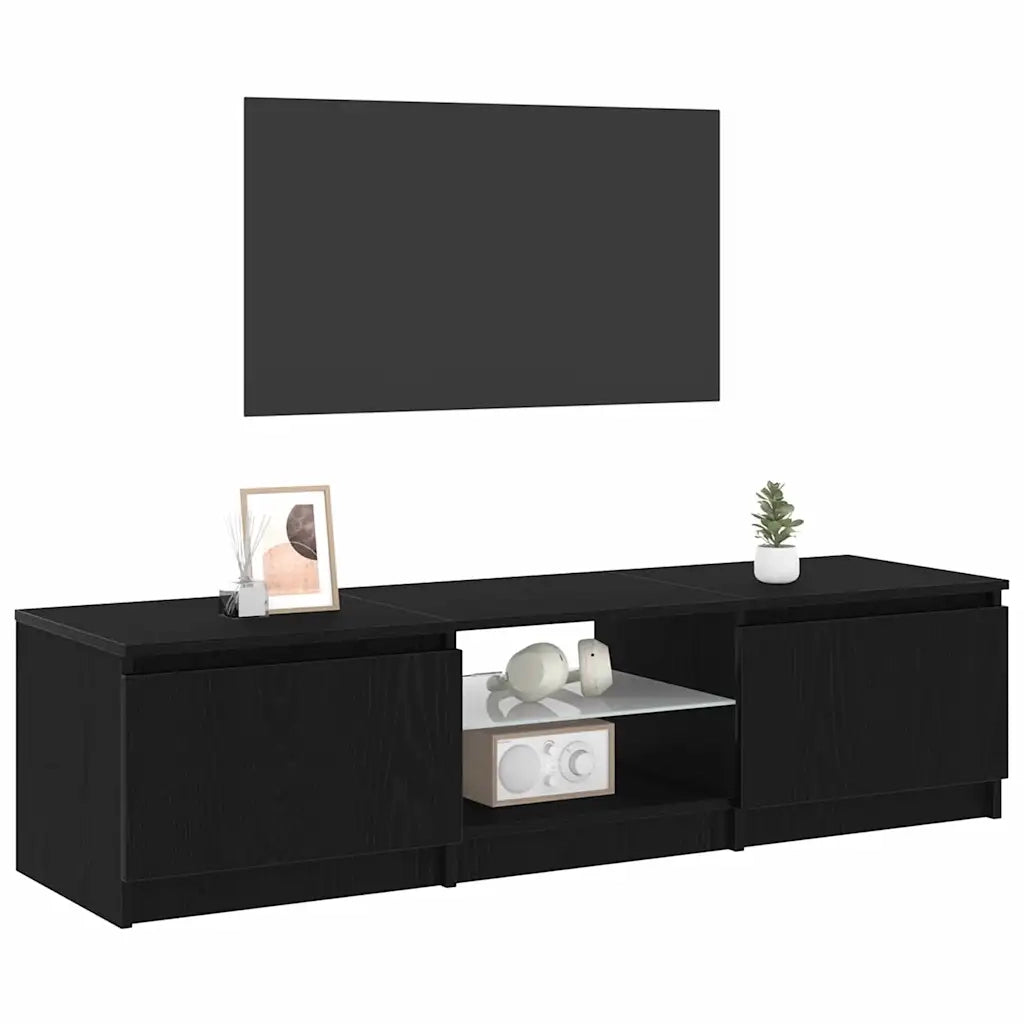 Mobile TV-Credenza per TV-Console TV Rovere Nero 140 x 38,5 x 36 cm Legno multistrato