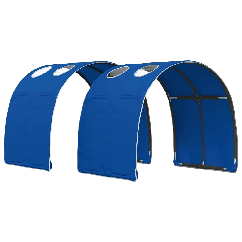 Letto alto per Bambini | Letto Infantile | Lettino con scrivania Bianco e Blu