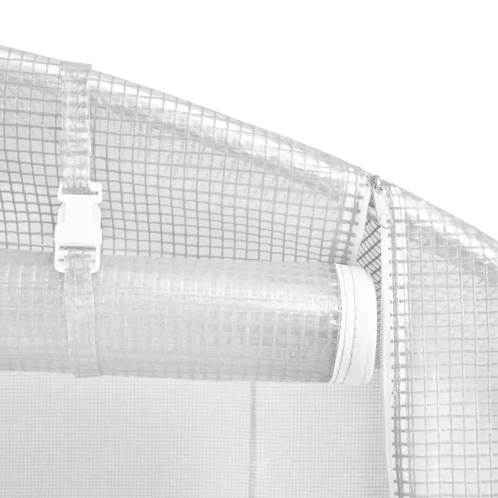 Serra con struttura in acciaio bianca 12 m² 4x3x2 m 3188050