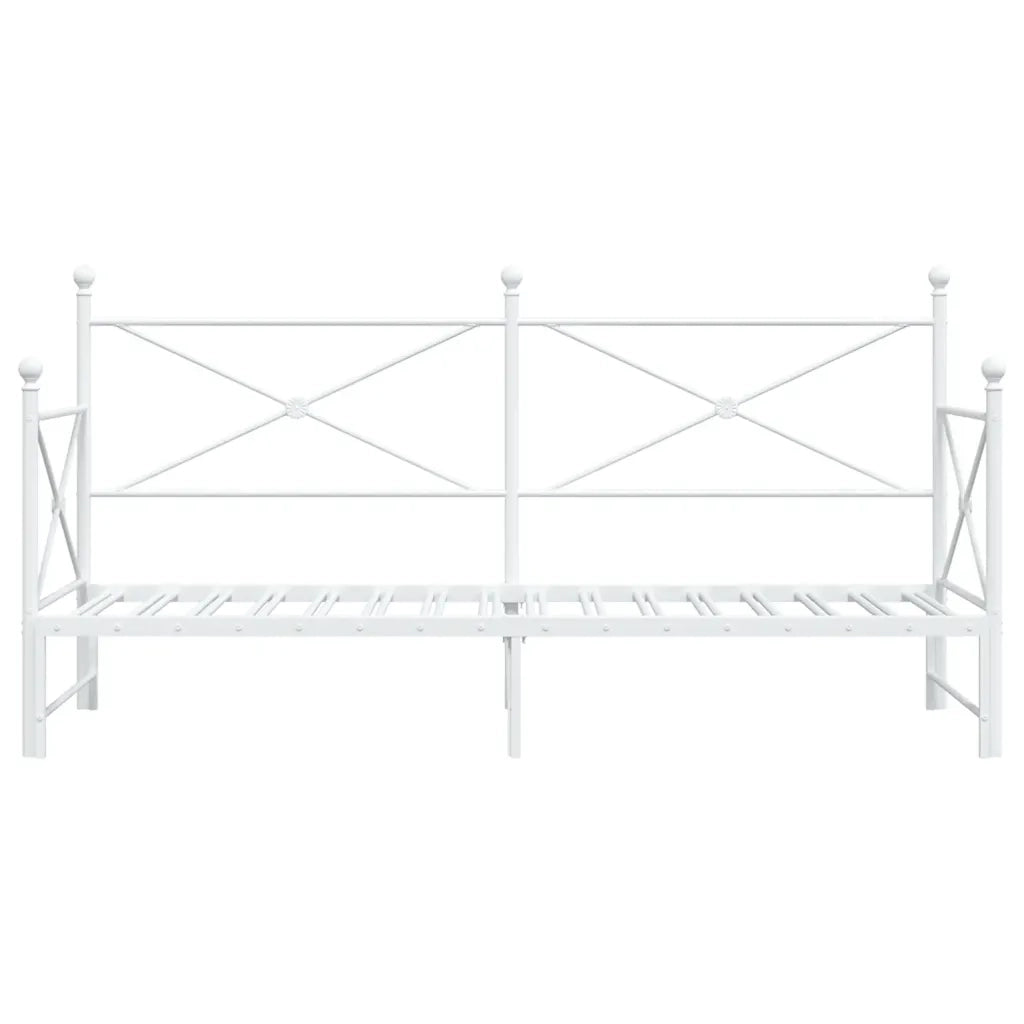 Divano letto | Sof¨¤ letto | Letto singolo Estraibile senza Materasso Bianco 90x200cm Acciaio